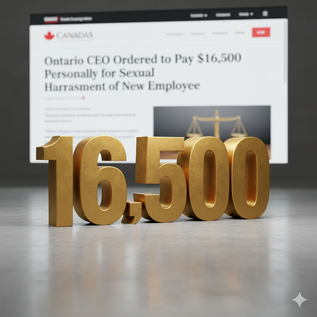 CEO ordered to pay $16,500 for sexual harassment of employee