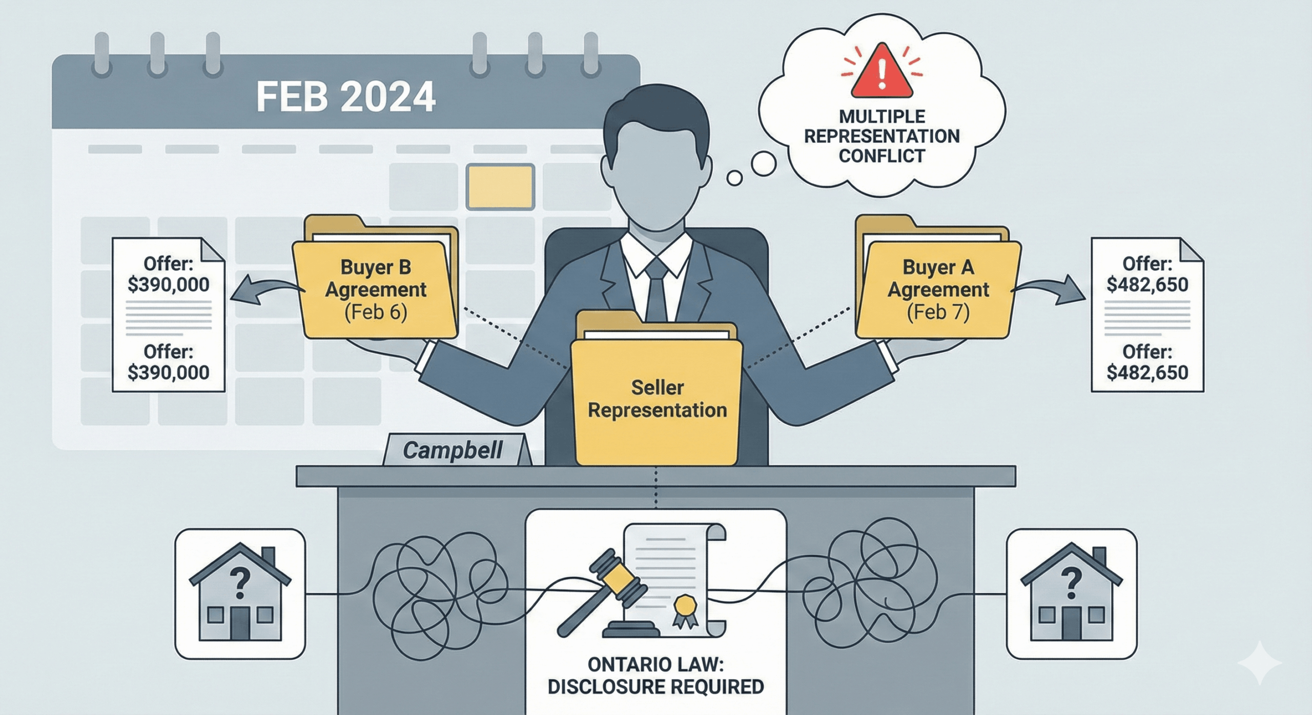 Real estate broker Timothy Campbell fined $16,000 after multiple representation disclosure failures during competitive bidding process