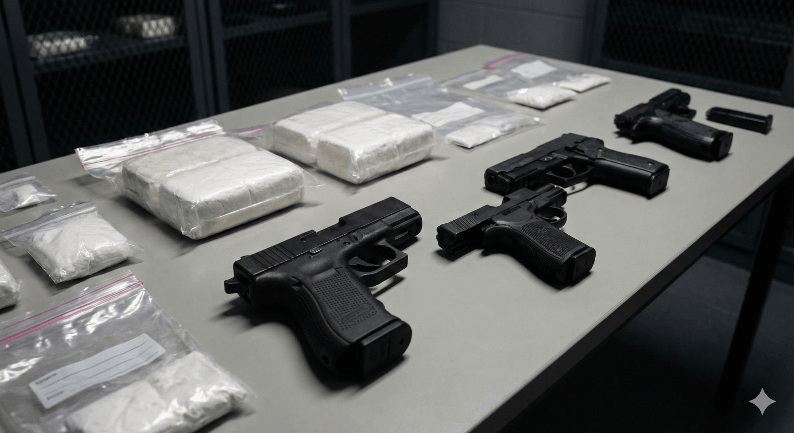 Man sentenced to eight years for trafficking firearms and cocaine following undercover investigation